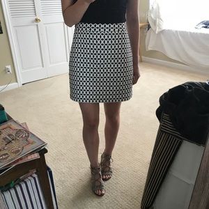 Geometric pencil skirt